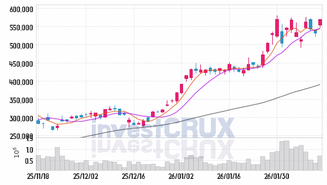 SK스퀘어 주가 전망 핵심 자료, 오늘의 특징주 주가 차트 분석 2026.02.12