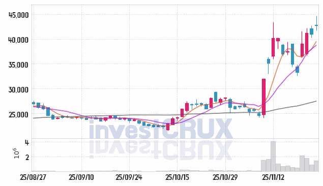 롯데에너지머티리얼즈 (020150) 주가 차트 : 2025.11.25