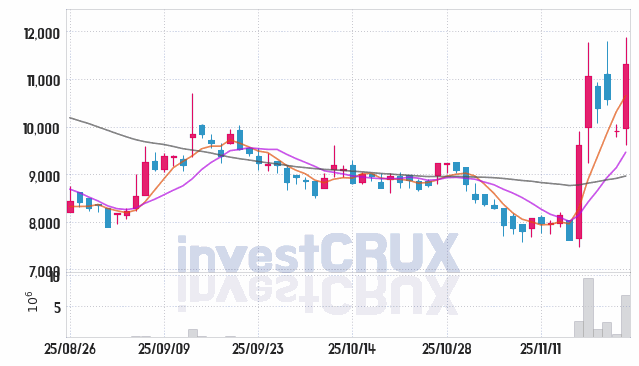 쎄크 (081180) 주가 차트 : 2025.11.24